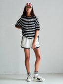 Gestreept loose fit t-shirt