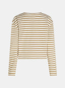 Gestreepte longsleeve met v-hals