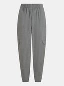 Broek trousers stripe grey melange
