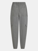Broek trousers stripe grey melange