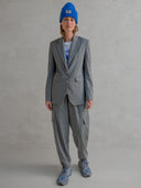Broek trousers stripe grey melange
