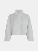 Grijze sweater met rits