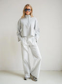 Grijze sweater met rits