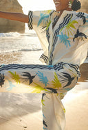 Ecru blouse met print
