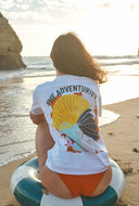 Wit t-shirt met print the adventurist