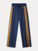 Donker blauwe pantalon colourblock