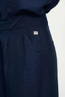 Donker blauwe wide-leg pantalon