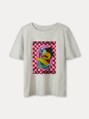 Licht grijs t-shirt pom's menu