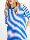 T-shirt stripe blue pink
