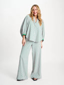Gestreepte blouse seersucker