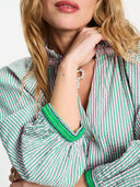 Gestreepte blouse seersucker