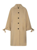 Beige jas met strik ieben