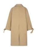 Beige jas met strik ieben