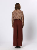 Bordeaux pantalon met plooien