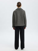 Korte mantel jas alma wool blend