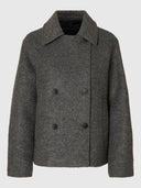 Korte mantel jas alma wool blend
