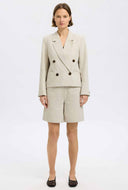 Cropped linnenmix blazer venja sun