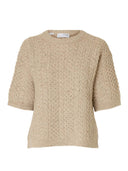 Beige gebreide trui nelly 2/4