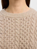Beige gebreide trui nelly 2/4