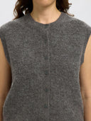 Grijs gilet lulu o-neck