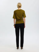 Groen geplooid t-shirt oline