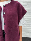 Bordeaux teddy gilet milla
