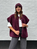 Bordeaux teddy gilet milla