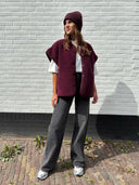 Bordeaux teddy gilet milla