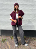 Bordeaux teddy gilet milla