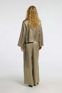Taupe satijnen broek selene