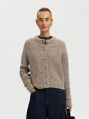 Beige gebreid vest gabriella