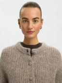 Beige gebreid vest gabriella