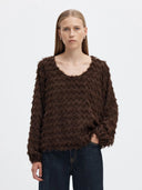 Donkerbruine top myla