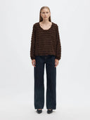 Donkerbruine top myla