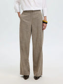 Lichtbruine gemeleerde pantalon ezma