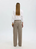 Lichtbruine gemeleerde pantalon ezma