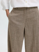 Lichtbruine gemeleerde pantalon ezma