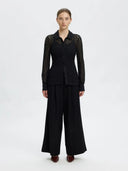 Zwarte kanten blouse vika