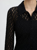 Zwarte kanten blouse vika