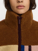Colourblock teddy jas