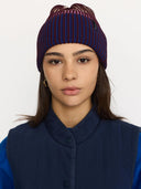 Rib block beanie