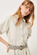 Licht grijze blouse leone