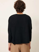 Zwarte trui met knopen austin