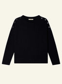 Zwarte trui met knopen austin