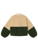 Color block teddy jasje
