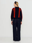 Vest met rood detail