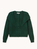 Groen vestje met sjaalkraag lara