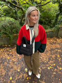 Color blocked sherpa jacket