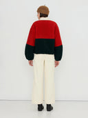 Color blocked sherpa jacket
