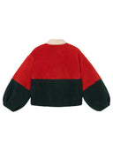 Color block teddy jasje